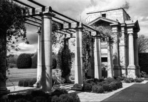 Memorial Gardens Dublin shows 35mm B&W film images of the buildings and decorative structures in the Memorial Gardens, Islandbridge, Dublin