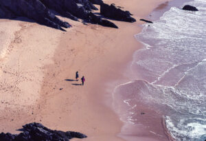 Coumeenole Beach on Dingle Peninsula is shown in this image captured in 35mm Kodak Ektar colour film