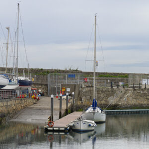 Art and Photographic work shows a 35mm digital photo of sailing boats moored in Dun Laoghaire harbour beside one of the Yacht Clubs.